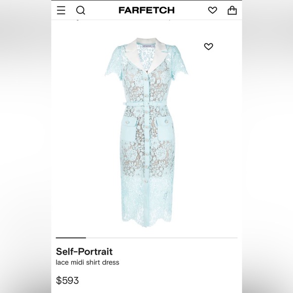 SELF PORTRAIT BABY BLUE LACE DRESS OLD MONEY CONTEMPORARY - Picture 4 of 7